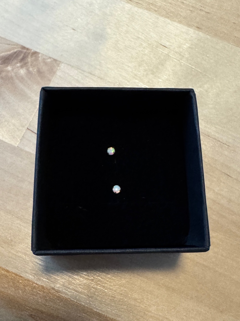 Push Pin Labret Stud Earrings Opal Gold